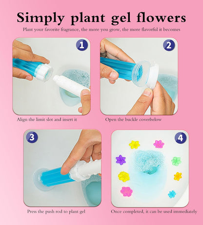 Toilet Gel, 84Count 7 Kinds Of Scent Toilet Cleaner Bowl Gel Stamp Kit Air Freshener