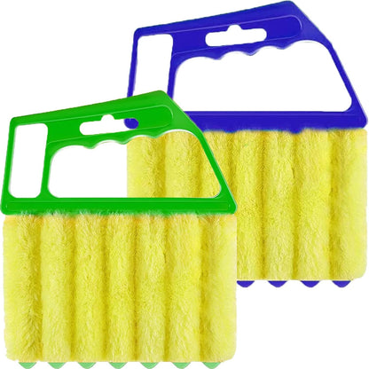 2 Pcs Blind Cleaner - Washable Window Blind Cleaner Duster Tool, Hand-Held Blind Duster for Wood Dlinds Mini Duster Brush Blind Dust Cleaner Venetian Shades Brush Window
