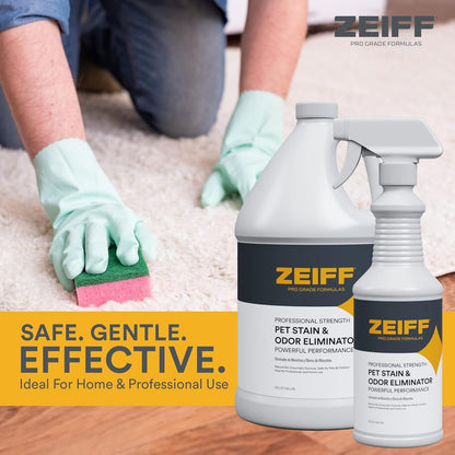 Zeiff Pro-Grade Multi-Purpose Probiotic Enzyme Cleaner - Powerful Cleaning & Odor Eliminating Formula For Professional & Home Surfaces - 32 Ounce - Fragrance Free