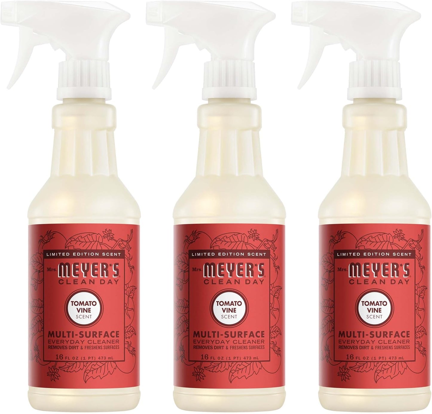 Mrs. MEYER'S CLEAN DAY Multi-Surface Everyday Cleaner, Dandelion Scent, 16 Fl Oz Bottle - 3 Pack
