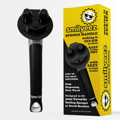 The Original Smiling Handle with Soap Dispensing for Scrub Daddy (Reg. TM) Sponge and Scrub Moji Sponge (White)
