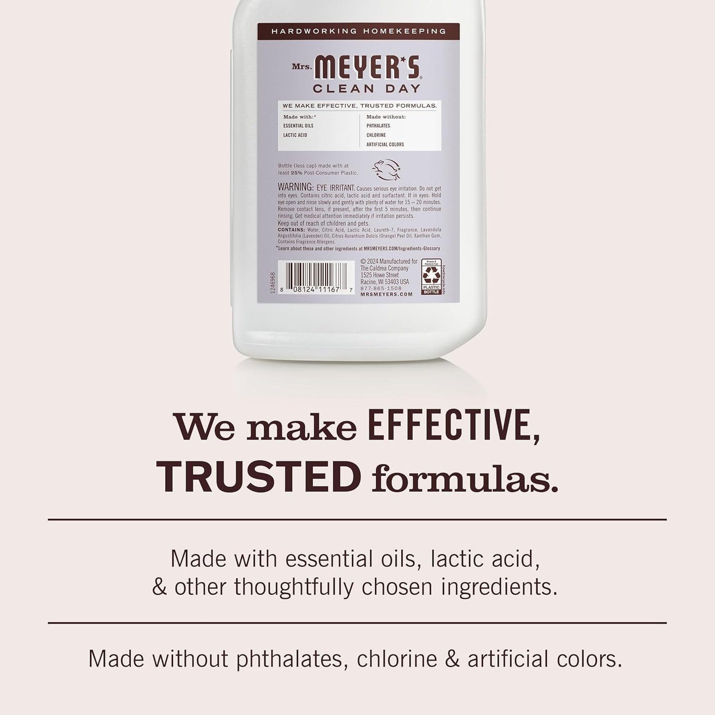MRS. MEYER'S CLEAN DAY Liquid Toilet Bowl Cleaner, Stain Removing, Lavender, 24 oz