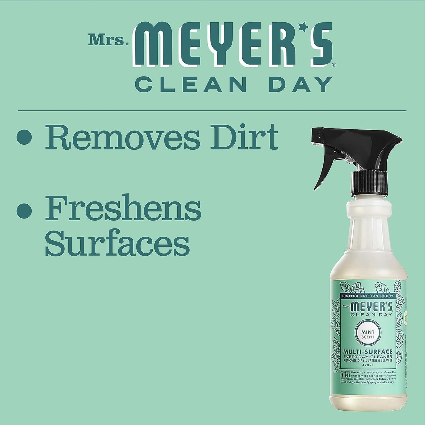 MRS. MEYER'S CLEAN DAY Multi-Surface Everyday Cleaner, Rose Scent, 16 Fl Oz Bottle