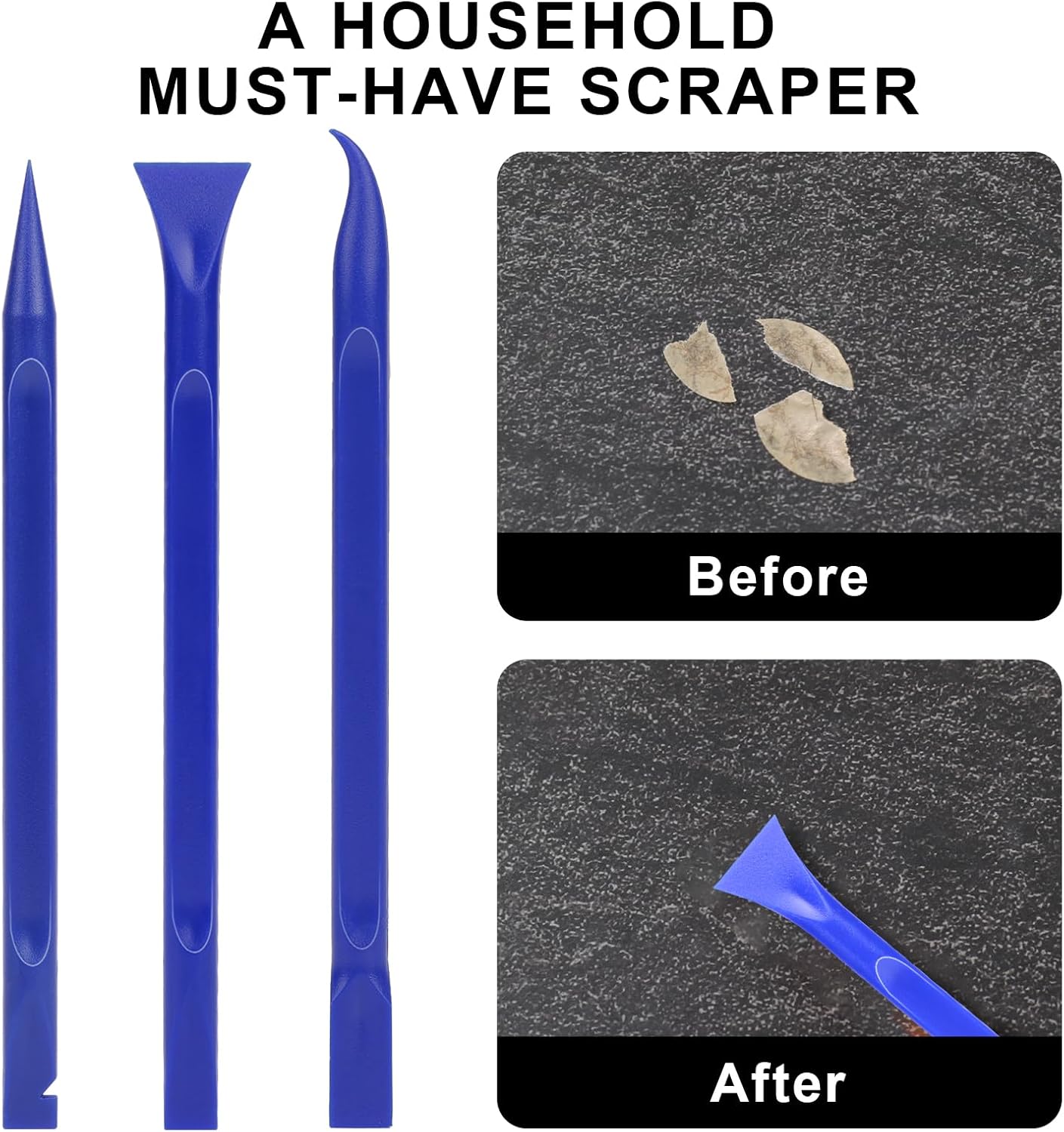 Crevice Cleaning Tool, 9 PCS Carbon Fiber Plastic Scraper Tool Car Detailing Brush Set Non-scratch Multi-purpose Scraper for Clean Small Narrow Spaces and Gaps, Remove Stickers Labels Oil Stains Dirt