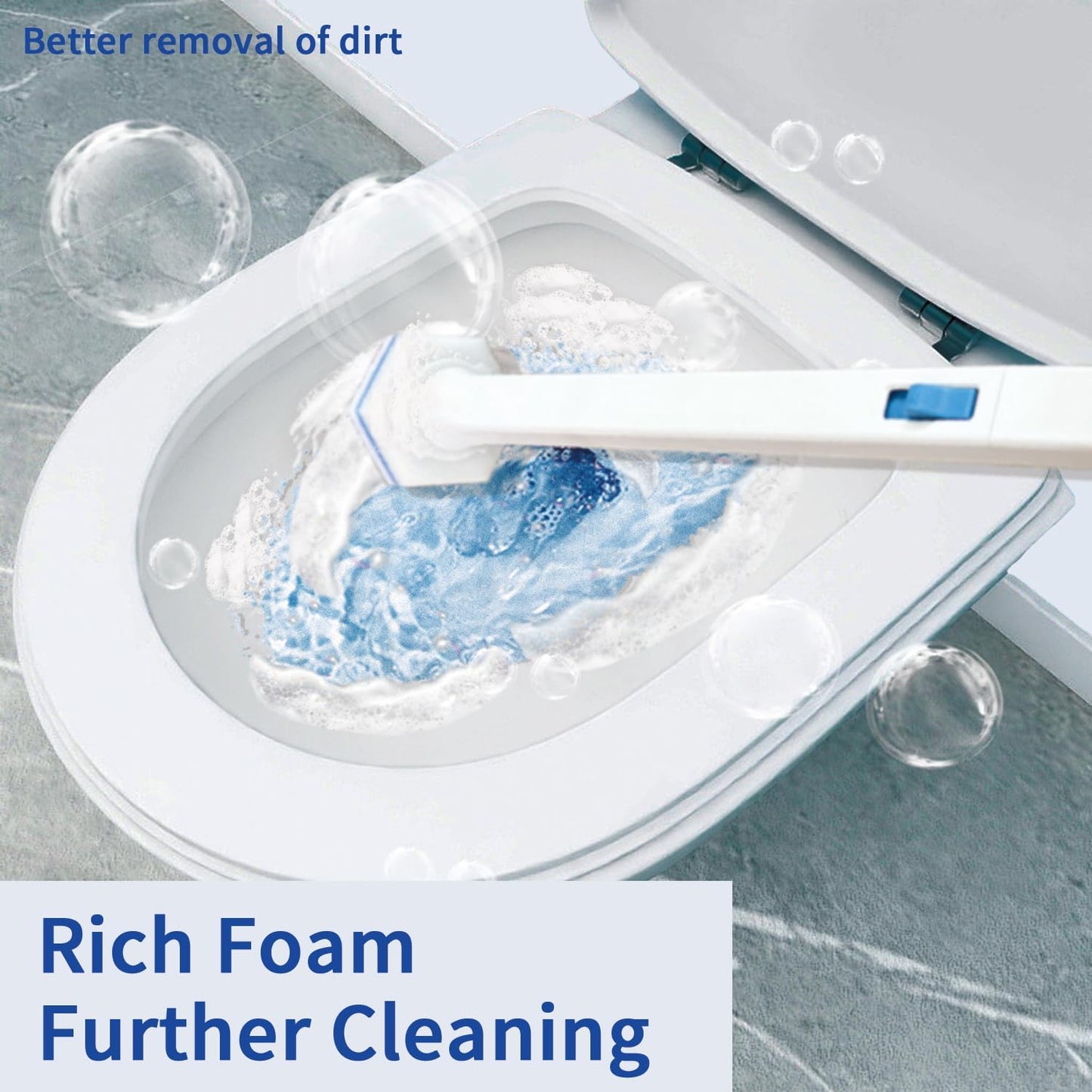 Aimery 100 Counts Blue Disposable Toilet Bowl Cleaning Wand Refills Compatible With Clorox(100,Blue)