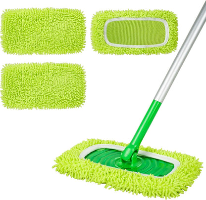 6Pcs Reusable Microfiber Mop Pads Compatible with Swiffer Sweeper, Wet and Dry Flat mop Cover, Replacement Sweeping Mopping pad Refills for Surface/Hardwood Floor Cleaning
