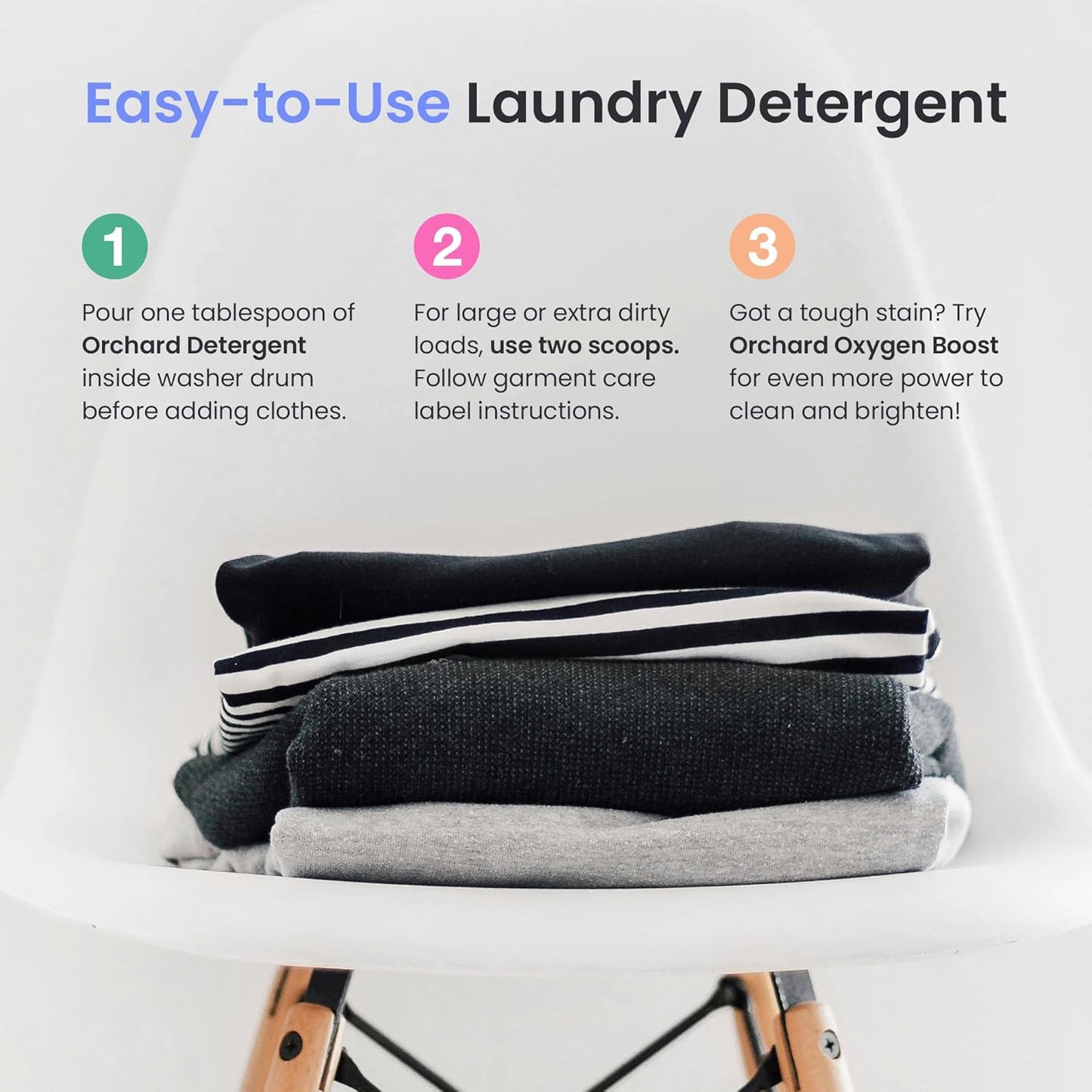 Orchard Laundry Detergent Powder Natural Deep Cleaning Laundry Powder for Sensitive Skin - Lavender Chamomile - Plant Based Effective Ingredients - 90 Loads - Enzyme-Powered, Eco Friendly Detergent