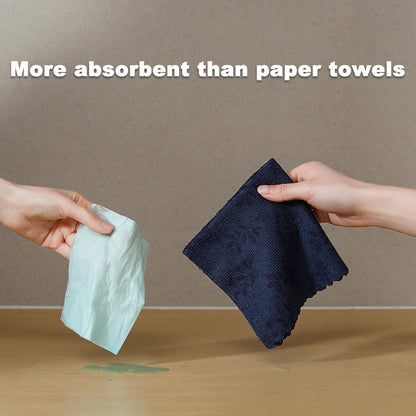 Microfiber Cleaning Cloth Roll,80 Pack Cleaning Towels,Lint Free Rags Paper Towels & Tear Away Reusable Towels,Washable Shop Rags Floral Wipe Cloth,Wash Cloths Dish Rags for Car Kitchen Window