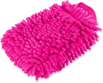 House Cleaning and Car Wash Mitts, Home Dusting Microfiber Gloves, Washing Clean Polish Faster (2-Pack, Green/Blue)