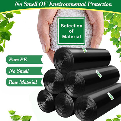 Hommaly 2 Gallon (1.8-2 Gal)120 pcs Small Clear Trash Bags, Strong 1.8 Gallon Garbage Bags, Bathroom Trash Can Bin Liners Unscented, Mini Plastic Bags for Office, Waste Basket Liner,Fit 6,7,8 Liters