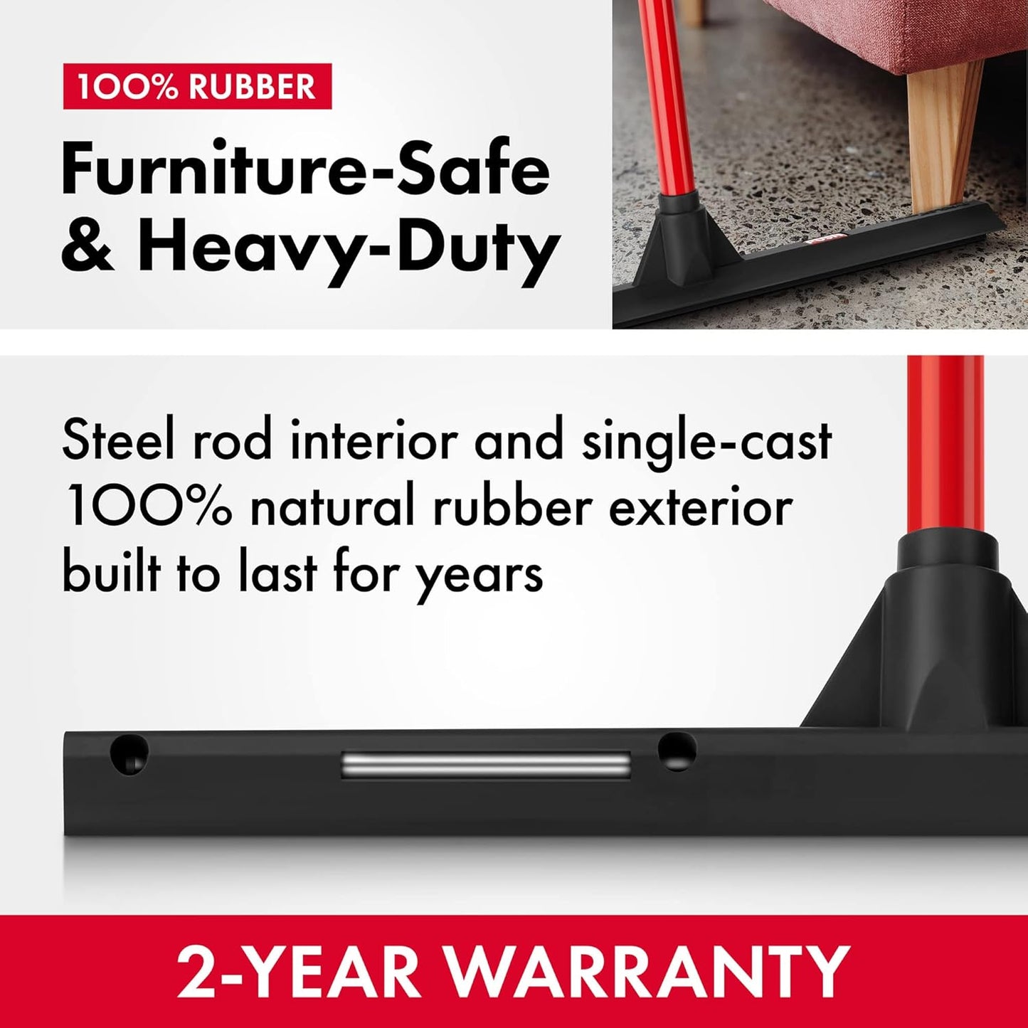 Tyroler Floor Squeegee for Concrete Floors, 17" Heavy Duty Squeegee for Floor, Squeegees Broom for Floors with 55" 4 Part Handle Perfect for Tiles, Marble, Garage, Deck, Patio, Bathroom, Shower