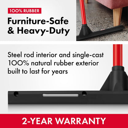 Tyroler Floor Squeegee for Concrete Floors, 17" Heavy Duty Squeegee for Floor, Squeegees Broom for Floors with 55" 4 Part Handle Perfect for Tiles, Marble, Garage, Deck, Patio, Bathroom, Shower
