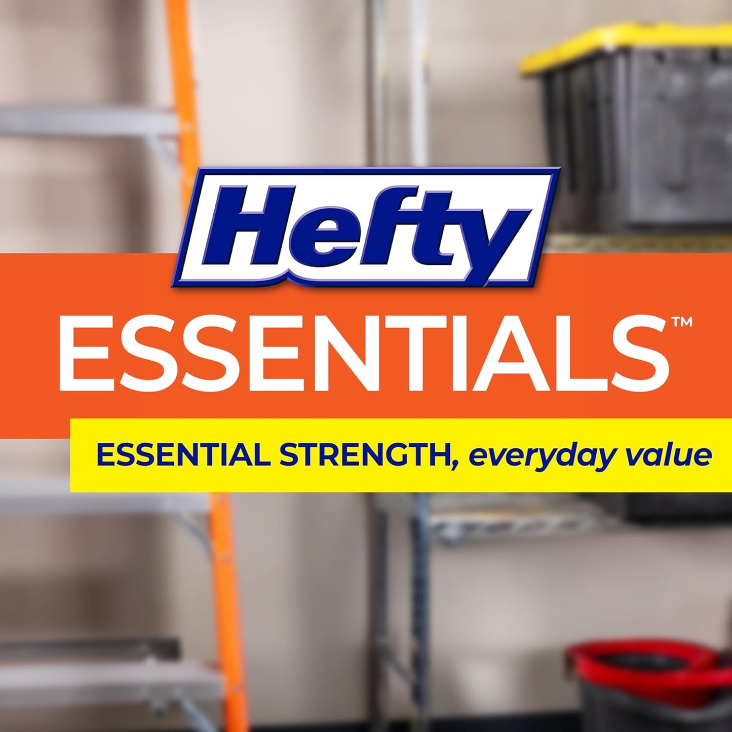 Hefty Essentials Drawstring 13 Gallon Kitchen Trash Bags, 45 Count, Tall Unscented Trash Bags for Kitchens, Home Offices, or Laundry Rooms, Easy to Tie, Lift, and Carry, White