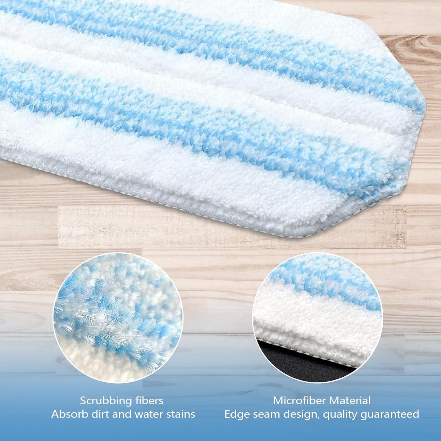 Pure Realm 40 Cout Power Mop Pads Refills for Powermop , Multi-Surface Disposablen swiffer Power Mop Pads，Unscented Spray Cleaning Repalcement Pads Refill