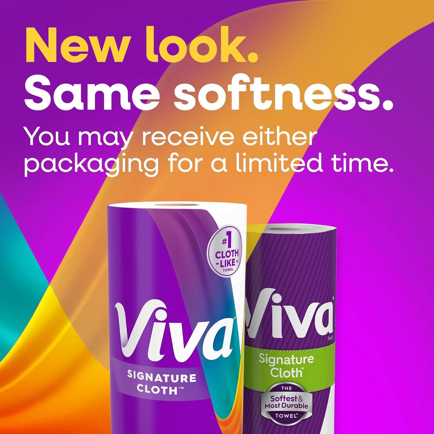 Viva Signature Cloth Paper Towels, Task Size, 8 Family Triple Rolls, 141 Sheets per Roll (Packaging May Vary)