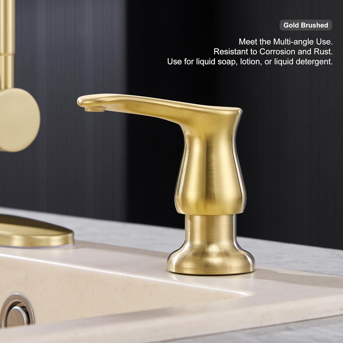 GAGALIFE Kitchen Sink Soap Dispenser Brushed Nickel, Under Sink Soap Dispenser with 40" Silicone Extension Tube Kit,Say Goodbye to Frequent Refills