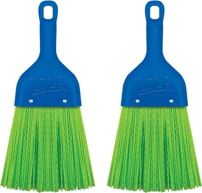 LOLA Whisk Broom, Hand Brush, Durable Bristles, Whisks Away Dirt & Debris, Compact, Hang Hole for Easy Storage, Indoor/Outdoor, 1 Pack
