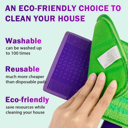 Orighty Microfiber Mop Pads Compatible with Swiffer Wet Jet, Reusable Swiffer Wet Jet Pads Refills, 12 Pack Machine Washable Replacement Pad for Multi Surface Wet & Dry Cleaning
