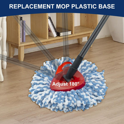 Mop Head Replacement Compatiable with Ocedar RinseClean 2-Tank System, Mircofiber Mop Heads Refill and Scrub Brush for O Cedar Rinseclean Spin Mop, 6 Pack Mop Refills & 2 Scrub Head for Floor Cleaning