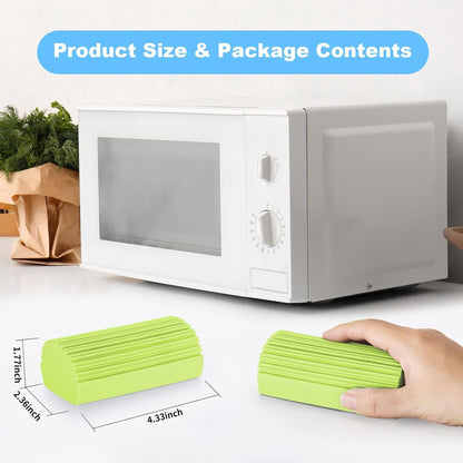 2-Pack Damp Duster Sponge for Clean, Magic Sponge Eraser Baseboard Cleaner Tool, Dusters for Cleaning Blinds, Glass, Vents, Railings, Mirrors,Window Track Grooves and Faucets