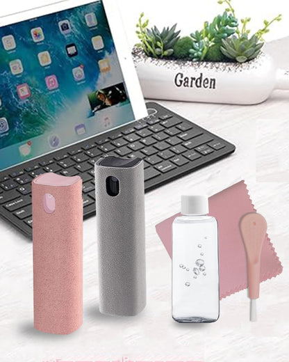 Screen Cleaner Spray and Wipe Touch Screen Cleaner for iPhone iPad Computer Laptop Tablet MacBook Cell Phone Eyeglasses（Pink）