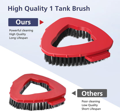 2 Pack 2-Tank Spin Mop Scrub Brush Head Replacement for O Ceda RinseClean 2-Tank System(Blue), Hard Bristle Scrubber Brush for Floor Cleaning Accessories (Not Fit for EasyWring 1-Tank)