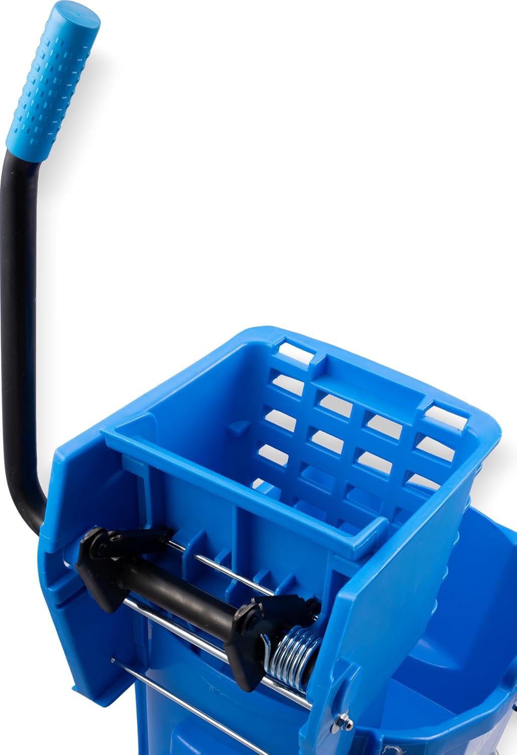 SPARTA Commercial Mop Bucket with Side Press Wringer, Floor Cleaning Essentials for Commercial and Home Use 26 Quart Capacity, 1 Count, Red
