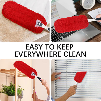 Reusable Microfiber Duster Refills Compatible with OXO & MR.SIGA Duster - Washable Duster for Household Cleaning Dusting Furniture Blind Ceiling Fan - 3Pack Grey(Handle NOT Included