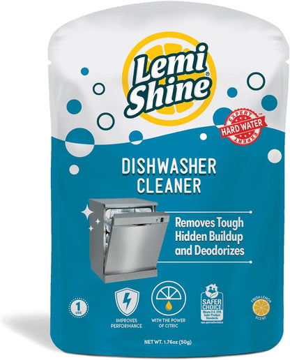 Lemi Shine Garbage Disposal Cleaner and Deodorizer Powered By Citric Acid | Foam Cleaner For Kitchen Garbage Disposal with a Natural, Fresh Lemon Scent (2 Count)