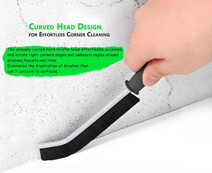 Grout Brush Stiff Bristle, Crevice Cleaning Brush for Tight Spaces, Multi-Surface Scrubber for Kitchen Sink, Bathroom Tile,Toilet,Window Tracks & Faucets - 3 Pack