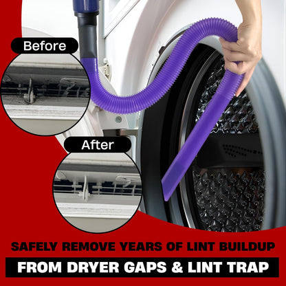 For Shark Navigator, Rotator & Rocket Vacuums: Flexible Crevice Tool for Hard to Reach Places, Dryer Vent Vacuum Attachment (Replacement Attachment Kit)