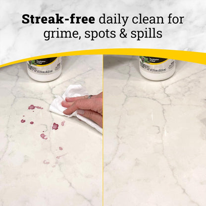 Zep Home Pro Counter & Stone Wipes 50 count - R59212 - Streak-free daily clean for grime, spots and spills