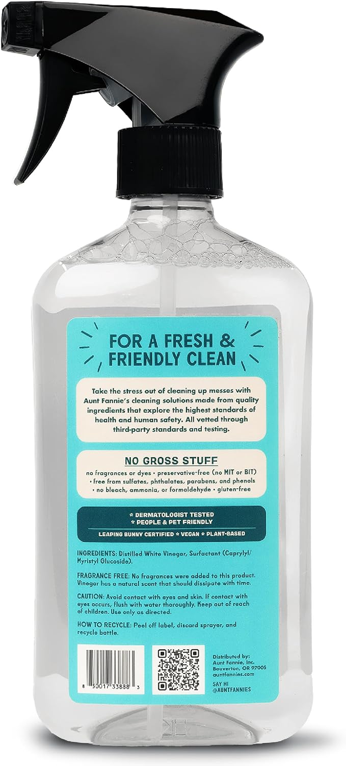 Aunt Fannie's All Purpose Household Cleaner, Multi-surface Spray, Powered by Vinegar for Kitchen, Bath, Windows and Countertops, Eucalyptus Scent (Pack of 1)