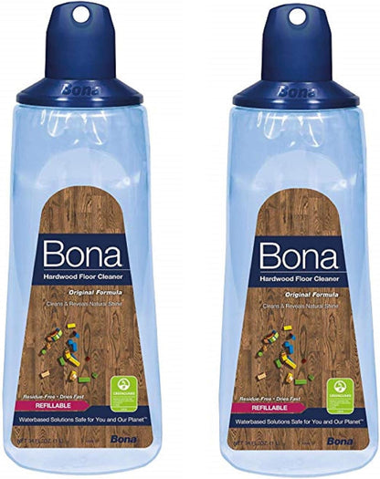 Bona Hardwood Floor Cleaner Refillable Cartridge, 34 oz (2 Pack)