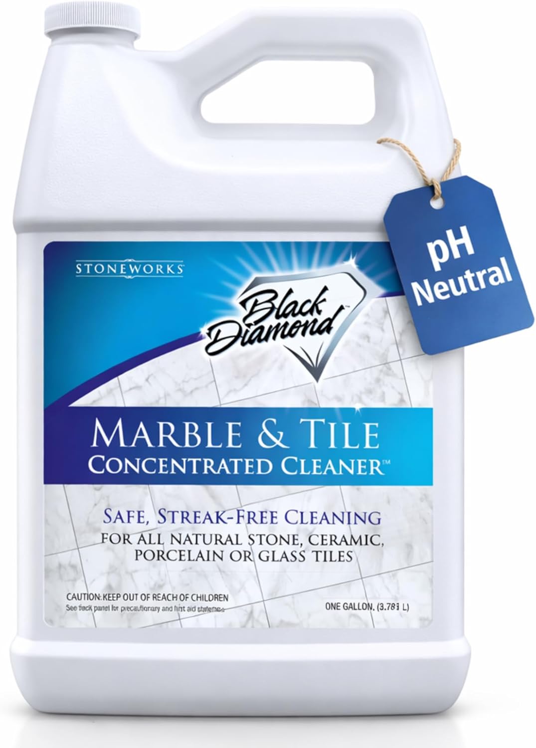 Black Diamond Stoneworks Marble & Tile Floor Cleaner Concentrate, pH Neutral, Streak-Free & No-Rinse Formula for Granite, Travertine, Limestone, Slate, Ceramic & Porcelain Floors (1 Quart)