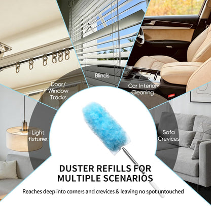 360 Duster Refills for Swiffer Dusters Refill with 2 Upgrade Extendable Handle(30 Count)