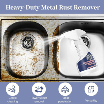 2Pcs Rust Remover,Highly Concentrated Steel Rust Remover, Heavy Duty Rust Removal For Metal,Removedor De Spray For Metal, Tools, Stainless Steel, Automotive Parts,Fast Acting Rust