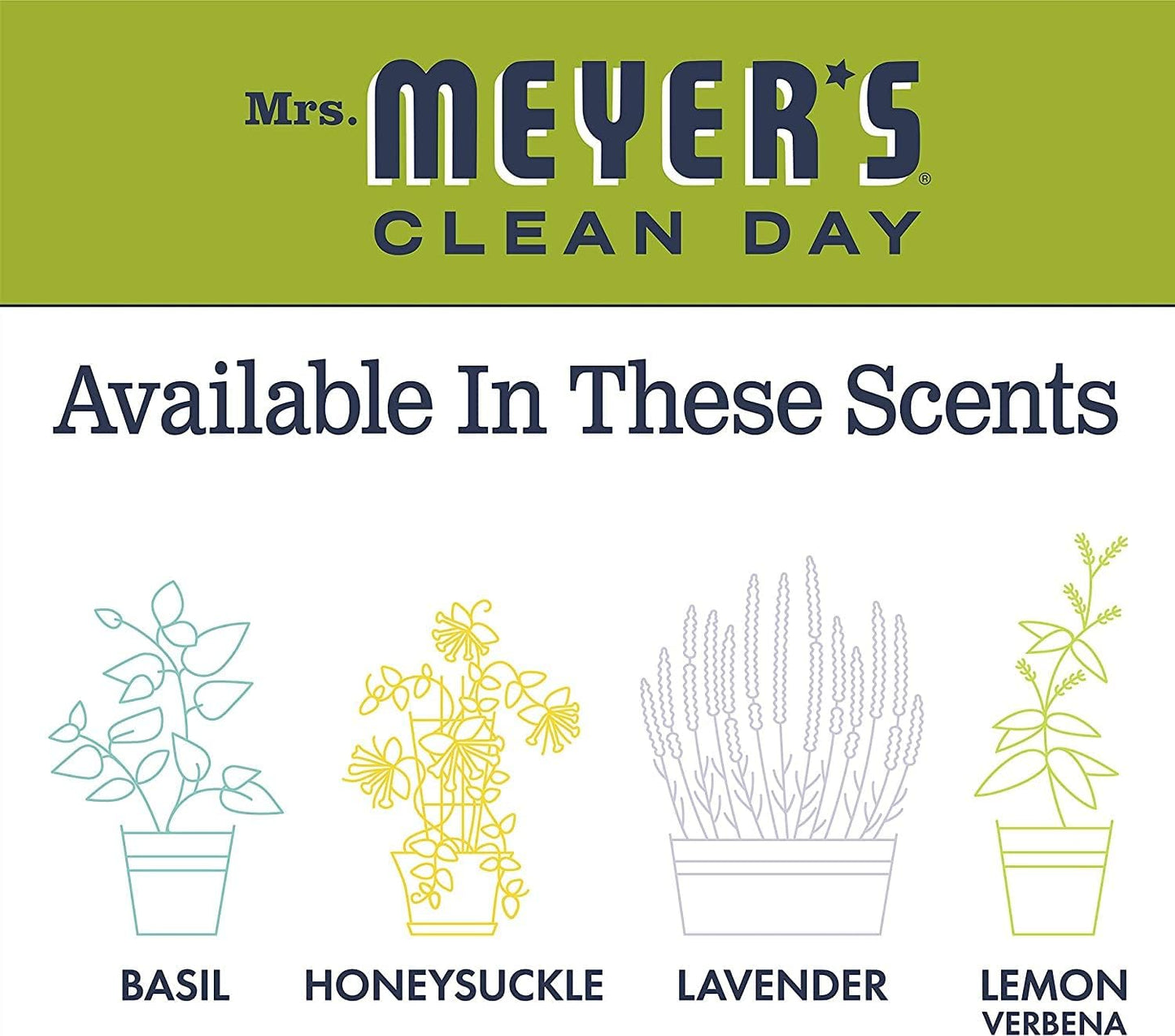 Mrs. MEYER'S Clean Day Liquid Dish Soap Refill, Lemon Verbena, 48 Fl Oz. (Pack of 2)