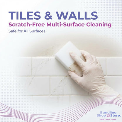 Melamine Sponge- Cleaning Pads 30 Count, High Density, Scratch Free Sponges (3.93in X 2.36in X 0.78in) for Kitchen, Bathroom, Tiles, Walls & Multi-Surface Cleaning