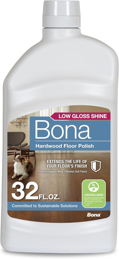 Bona Hardwood Floor Polish - 32 fl oz - High Gloss Shine - Polish for Wood Floors - Protects and Renews Dull Flooring - Covers 500 sq ft