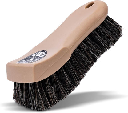 Chemical Guys Long Bristle Horse Hair Leather Cleaning Brush - Leather Brush to Gently Clean Car Interiors, Furniture, Sneakers, Boots, and More - Safe for Natural, Synthetic, Faux, and Pleather