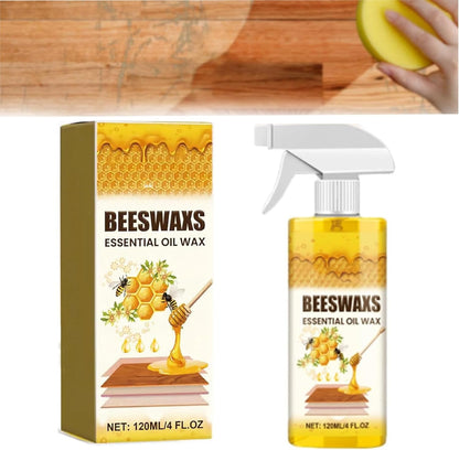 Beeswax Wood Polish Spray,Natural Beeswax Essential Oil Wax,Floor Polish Spray,For Wood Floors, Furniture, and Wooden Cabinets (1PC)