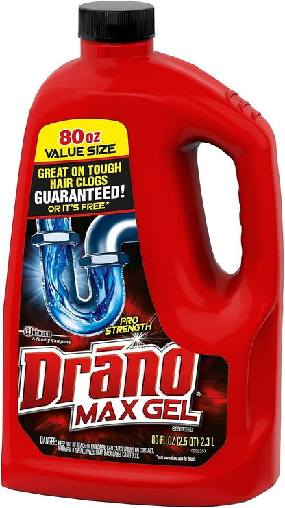 Drano 322845 Drano Max Gel Drain Cleaner 80 Fl. Oz. (694772)