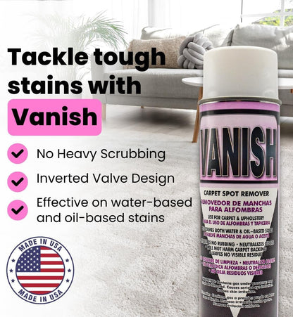 Carpet Care Bundle, Vanish Spot Remover Spray and Fresh Sprinkles Bouquet Deodorizer Powder, 18 oz and 1.5 lbs