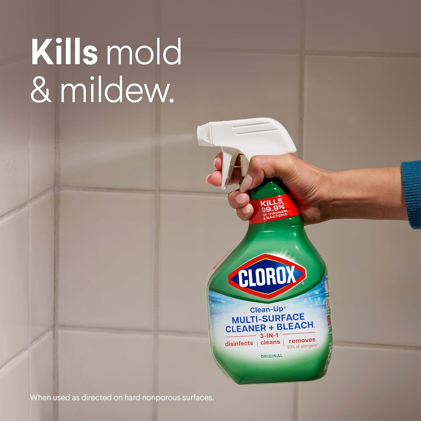 Clorox Clean-Up Multi-Surface Cleaner with Bleach, Original, Spray Bottle, 32 Fl Oz. (Pack May Vary)