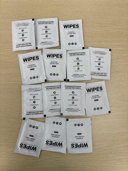 400 Pcs Butt Wet Wipes for Women Individually Wrapped Wipes for Women Man Travel Hand Face Body Cleaning Adults Bathroom Toilet Daily Use(White)