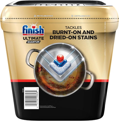 Finish Ultimate Dishwasher Pods, No Pre-Rinse Dishwasher Detergent Soap Removes Burnt-On Stain, with CycleSync Technology, Degreasing & Scrubbing Power, 38 Count