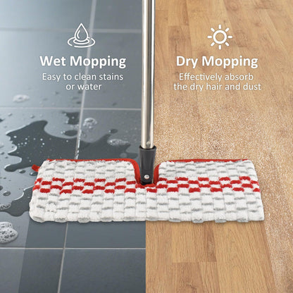 Microfiber Dust Mop Set for Floor Cleaning, Flat Mop for Wet & Dry to Clean Washable Flip Mops Pad for Ocedar Hardwood Floor 'N More 3-Action Mop, Adjustable 58" Mops Handle & 2 Reusable Refill & Base