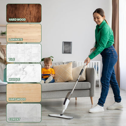 3 Pack Microfiber Reusable Mop Pads, Wet/Dry Floor Cleaning Refill Mop Pads, Spray Mop Hard Wood Floor Mop Pads Refills, Machine Washable Power Mop Pads Replacement