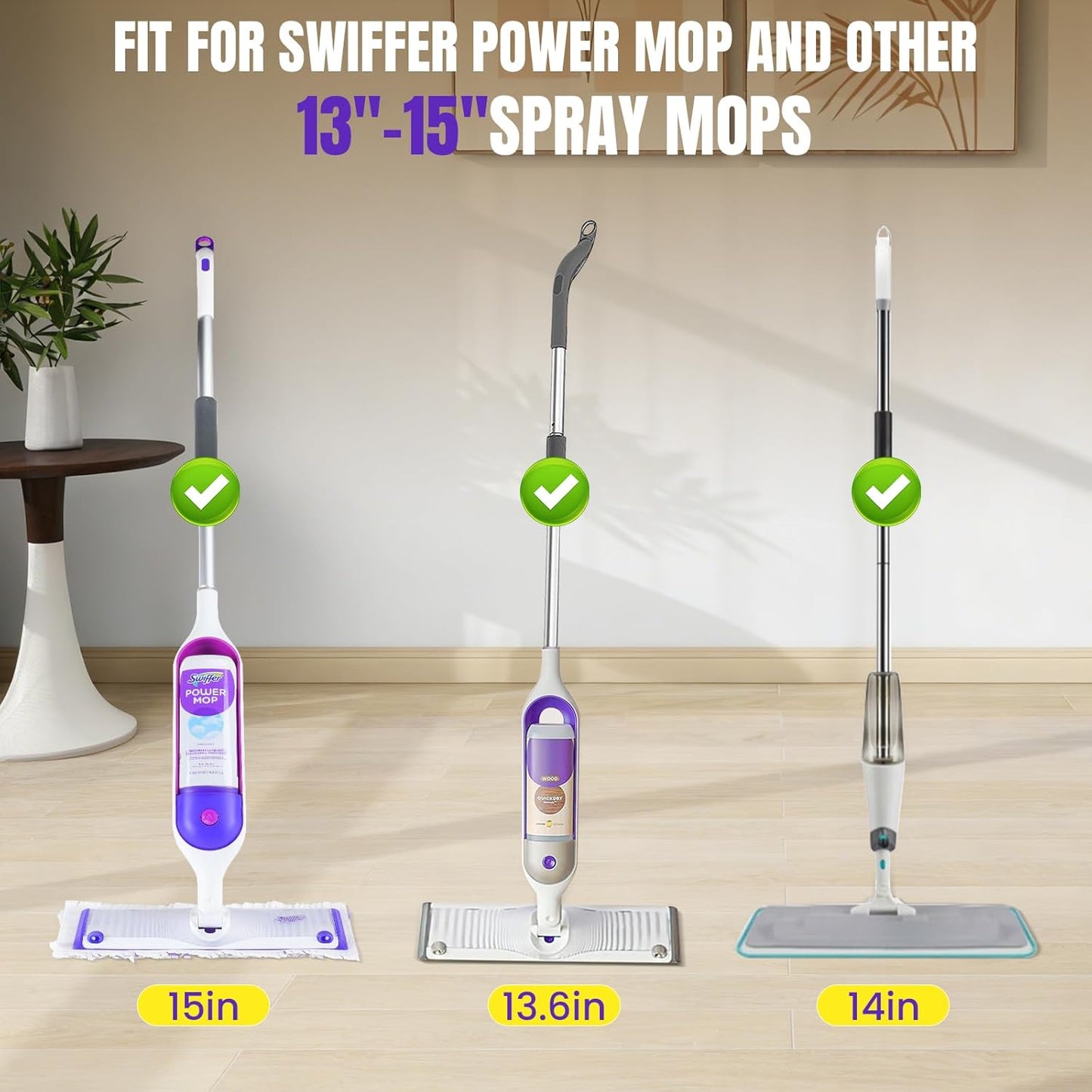 60 Pcs Power Mop Pads for Swiffer PowerMop 500+ Strips Multi-Surface Refill Pad Disposable Spray Mopping Pads Head Refills for Floor Cleaning (Quick-Absorb, No Residue & Disposable)